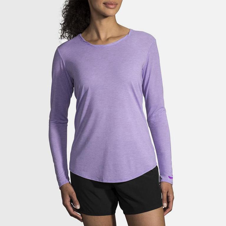 Brooks Distance Mujer Camisetas Manga Larga - Morados (0325UZXLS)